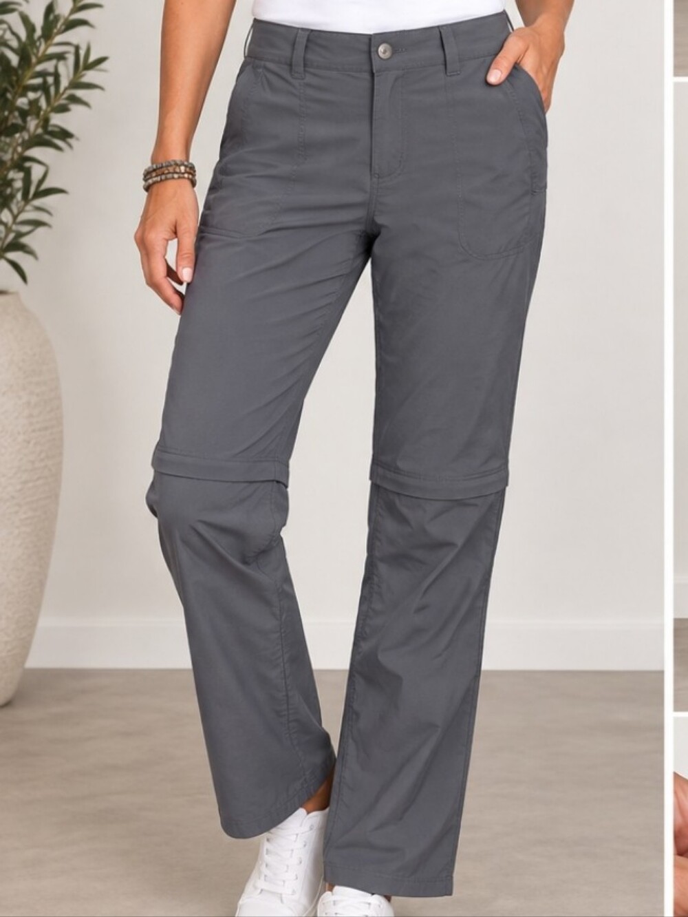 REI Northway Convertible Pants Women's In Gray Size 4